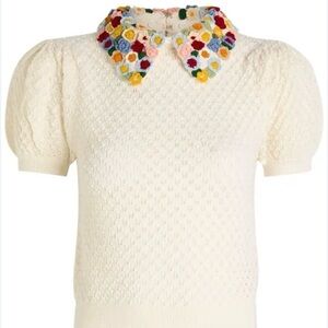 Alice + Olivia Chase Puff Sleeve Sweater
